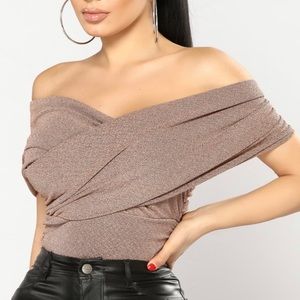 Ex Sir bodysuit (rose gold) (Fashion Nova)